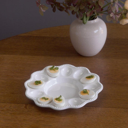 White BB Deviled Egg Platter