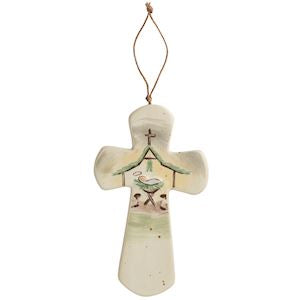 CERAMIC NATIVITY CROSS