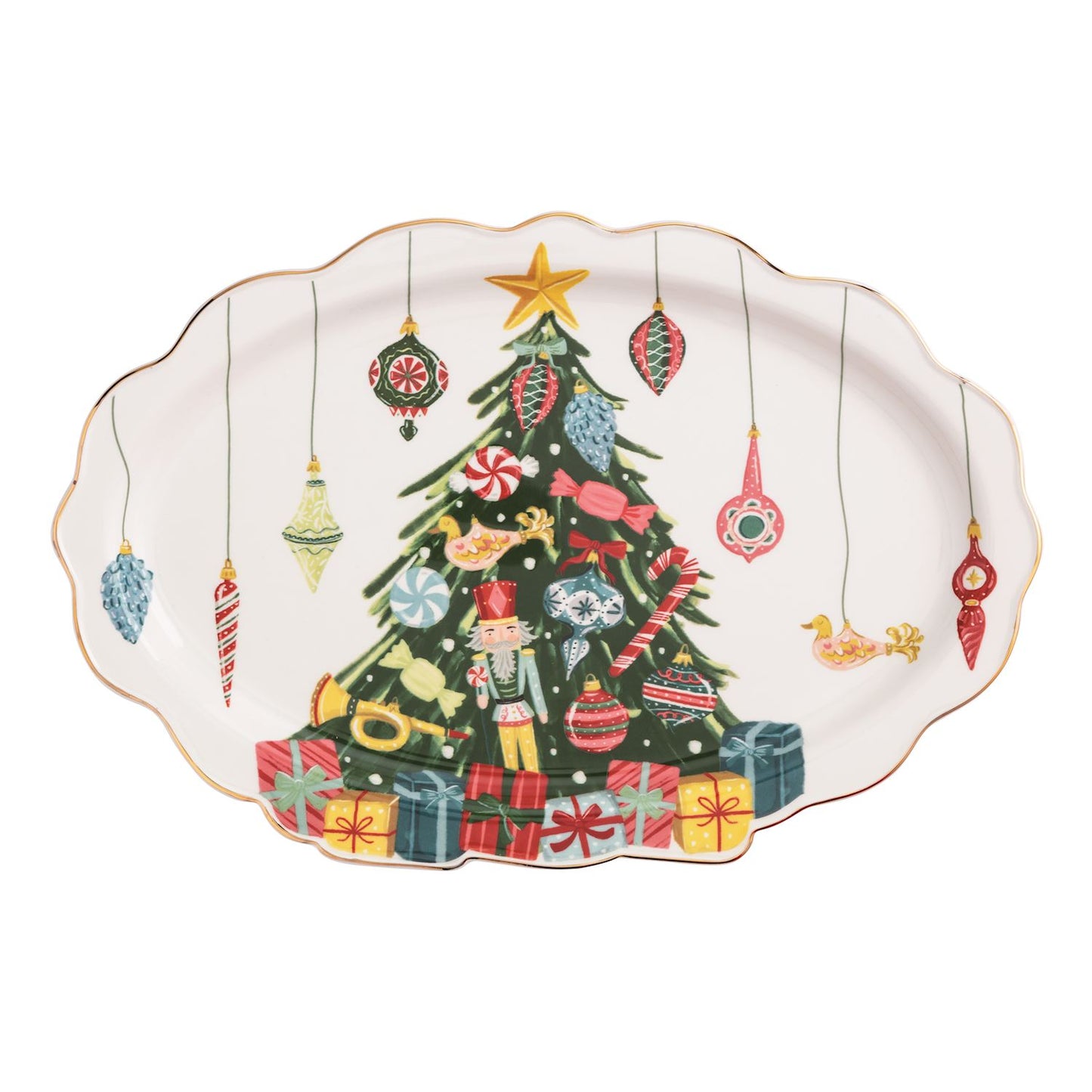 Christmas Tree Ornament Platter