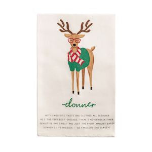 Donner Reindeer Poem Towel