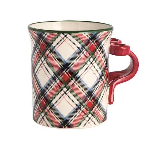 Tartan Figural Handle Mug
