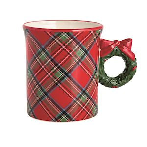 Tartan Figural Handle Mug