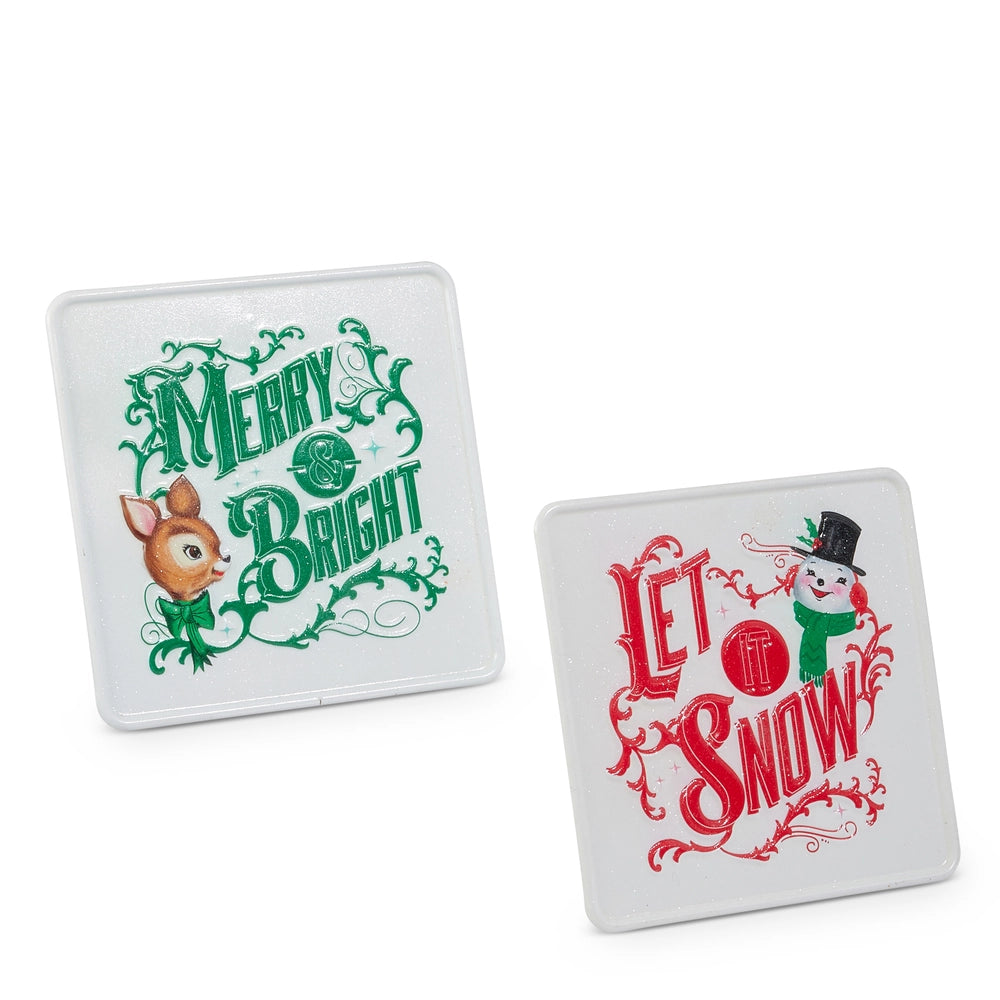 8" Sparkle Holiday Sign