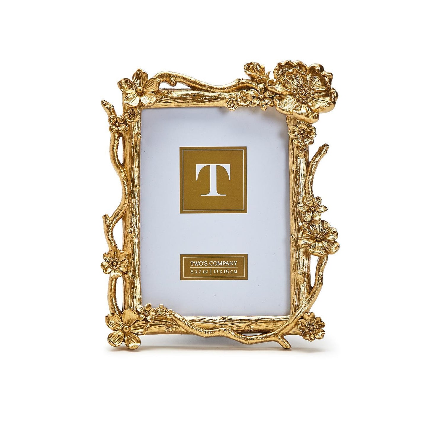 Gold Floral Spray Frame