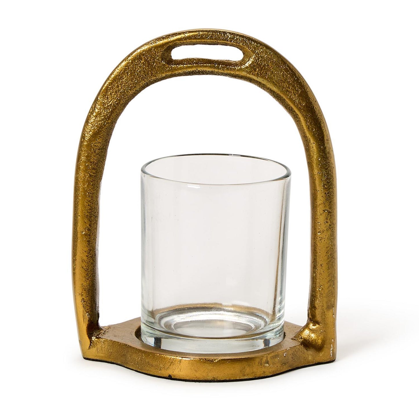 Horseshoe Tealight Candleholder with Removable Glass - Aluminum/Glass