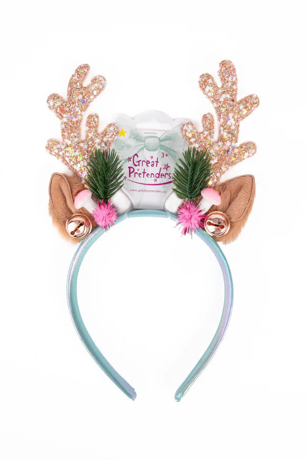 Pink Holiday Rudolph Headband