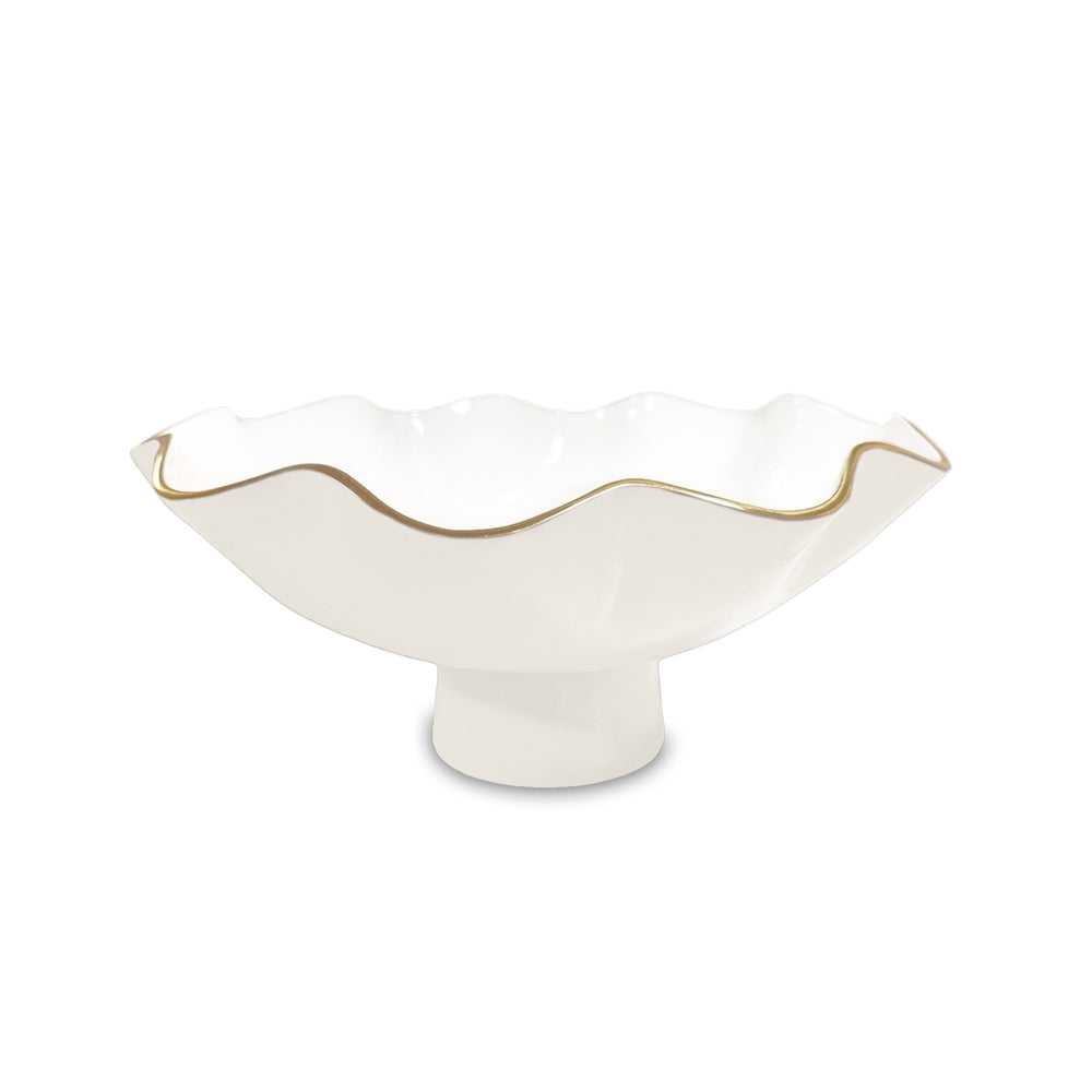Carola Small Pedestal (Cream and White)