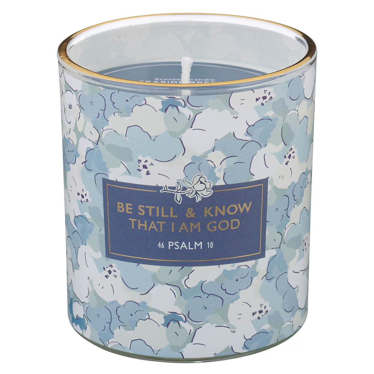 Be Still and Know Seaside Breeze Scented Candle in a Glass Jar - Psalm 46:10