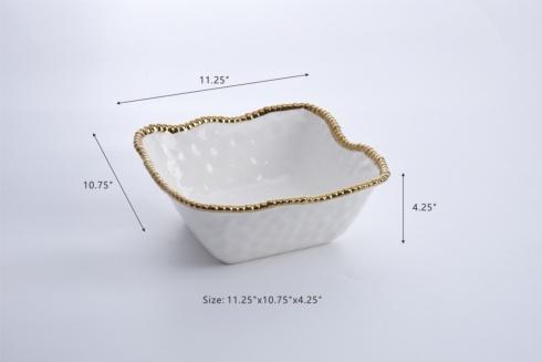 Golden Salerno Large Square Salad Bowl