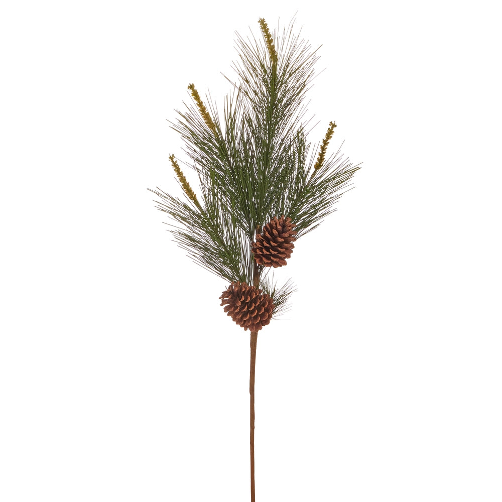 35.75" White Pine and Pinecone Spray