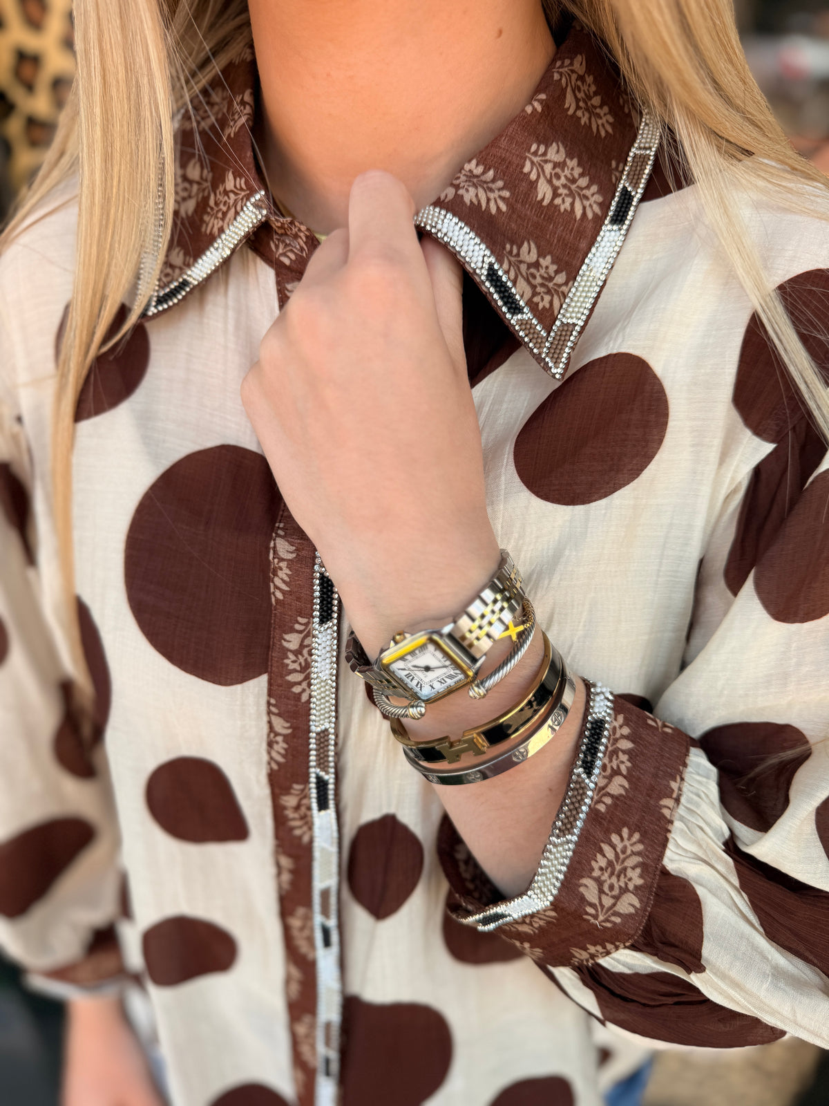 Fall into Polka Dot Top