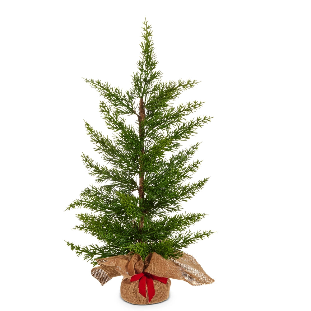 22" Cedar Tree In Burlap Bag