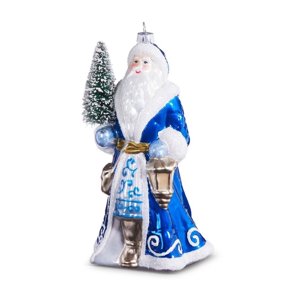 7" Santa With Tree Ornament