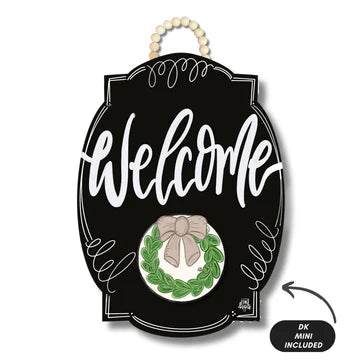 Black Bloom "Welcome" Hanger