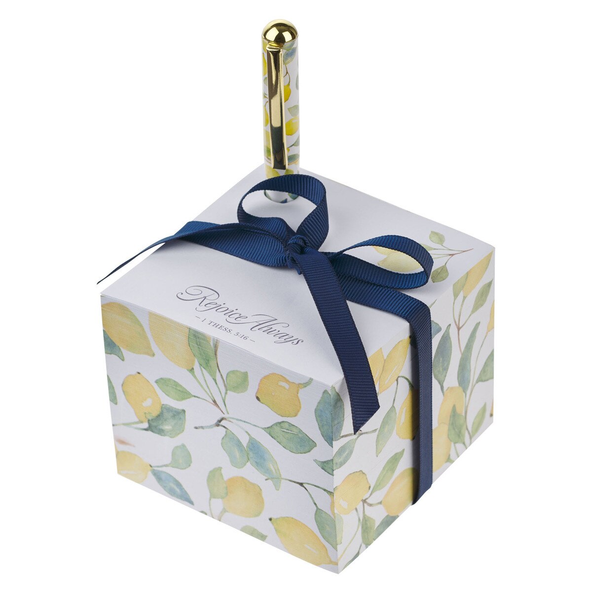 Rejoice Always Note Block with a Pen