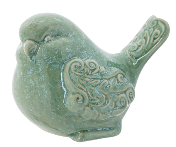 Green Reactive Glaze Bird