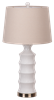 Ivory Tiered Ribbed Lamp