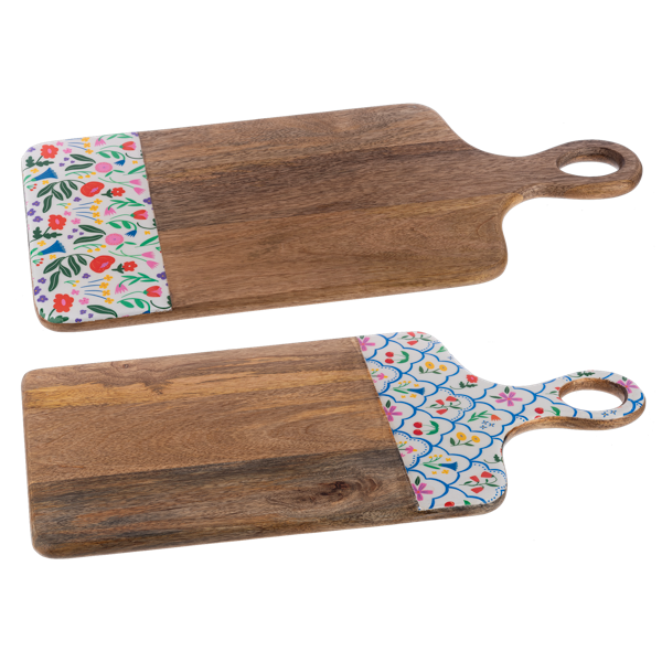 Colorful Flower & Patchwork Cutting Board