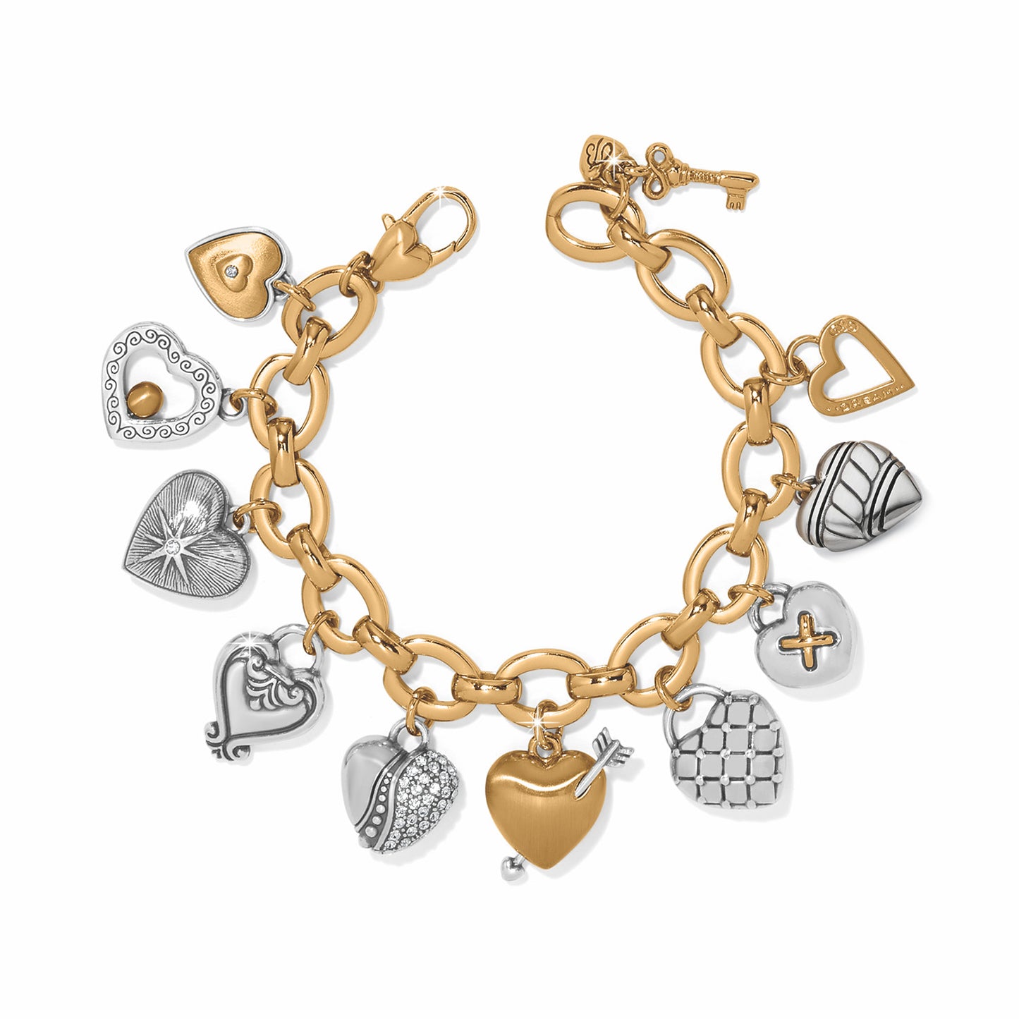 One Heart Large Charm Bracelet