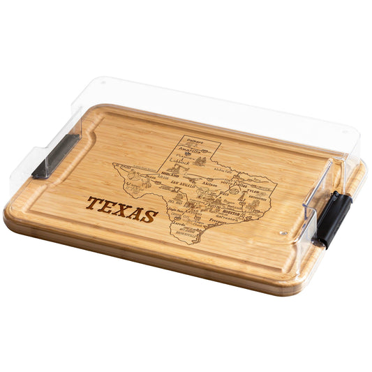 Flip, Serve & Store™ State Charcuterie Board with Lid: Texas