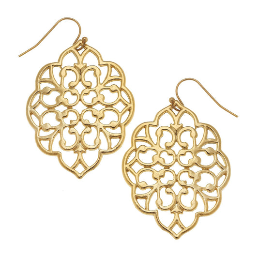 Gold Filigree Cut Out Earrings