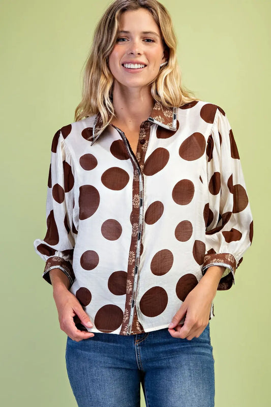 Fall into Polka Dot Top