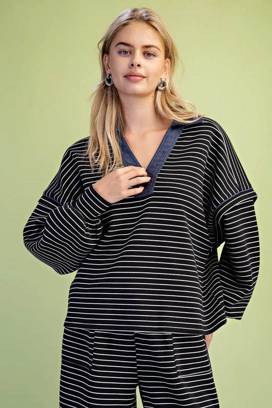 Knit Stipe Top
