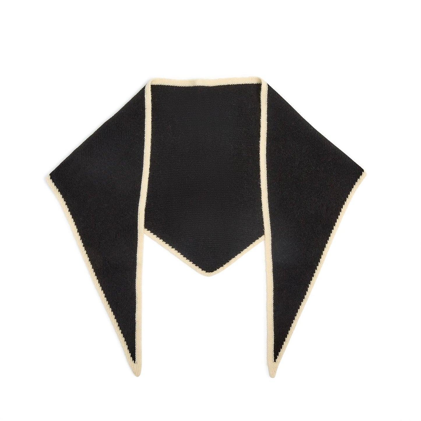 Contrast Border Triangle Scarf