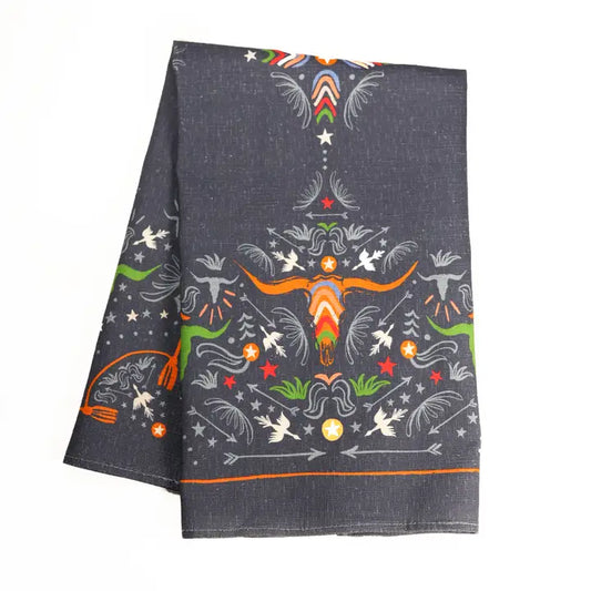 Ranch Dance Cotton Linen Tea Towel