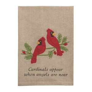 Twin Cardinal Embordered Towel