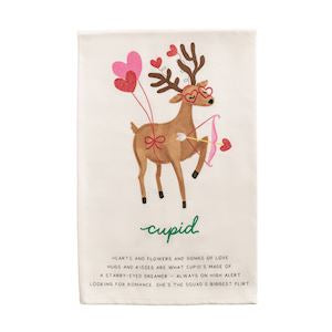 Cupid Reindeer Poem Towel