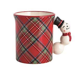 Tartan Figural Handle Mug
