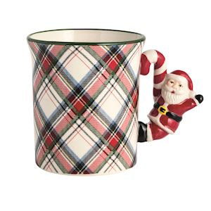 Tartan Figural Handle Mug