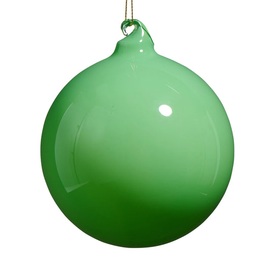 4" Opaque Blown Glass Ball Ornament