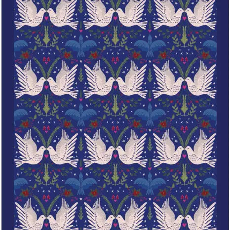 Turtle Doves Tea Towel