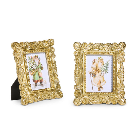 6" Victorian Santa Framed Art