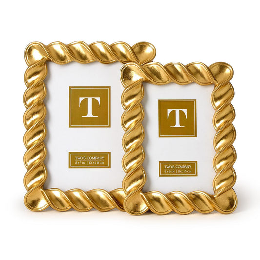 Twist Gold Leaf Frames