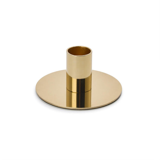 Metallic Gold Metal Taper Candlestick Candleholder - Stainless Steel