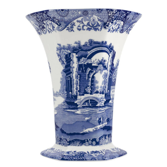 Spode Blue Italian Hexagonal Vase