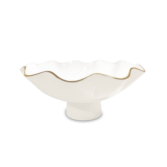 Carola Small Pedestal (Cream and White)
