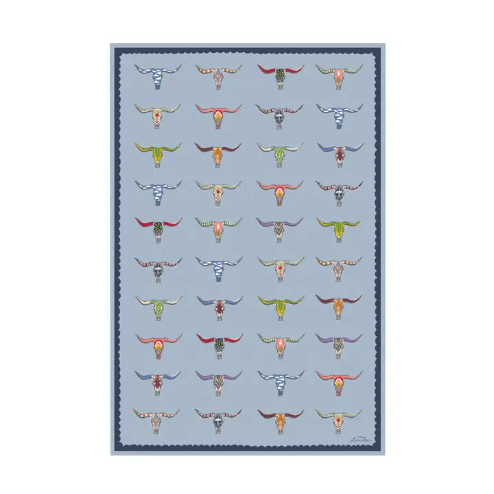 Longhorn Tea Towel