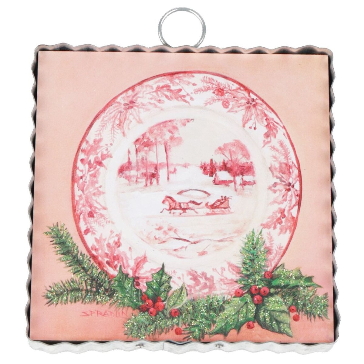 Mini Gallery Red Work Plate