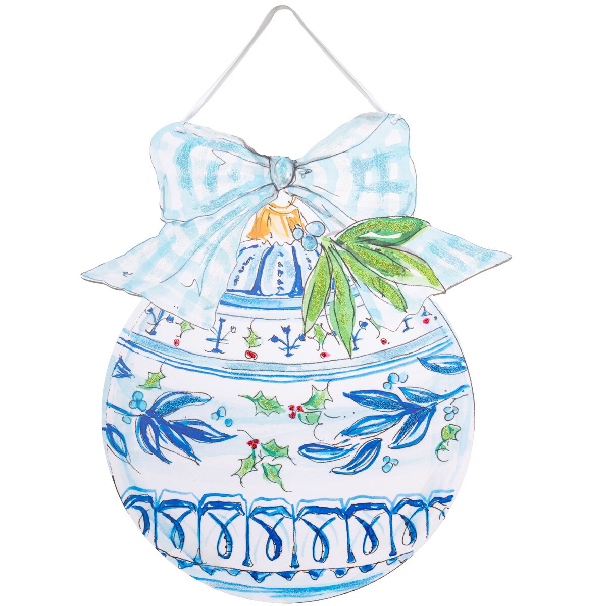 Winter Wonderland Ball Ornament PVC Door Hanger