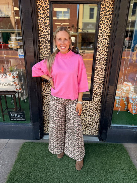 Mocha Floral Pants