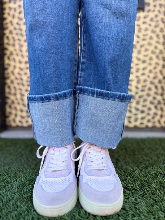 Blue Fairy - Super High Rise 90's Vintage Cuffed Flare Jeans