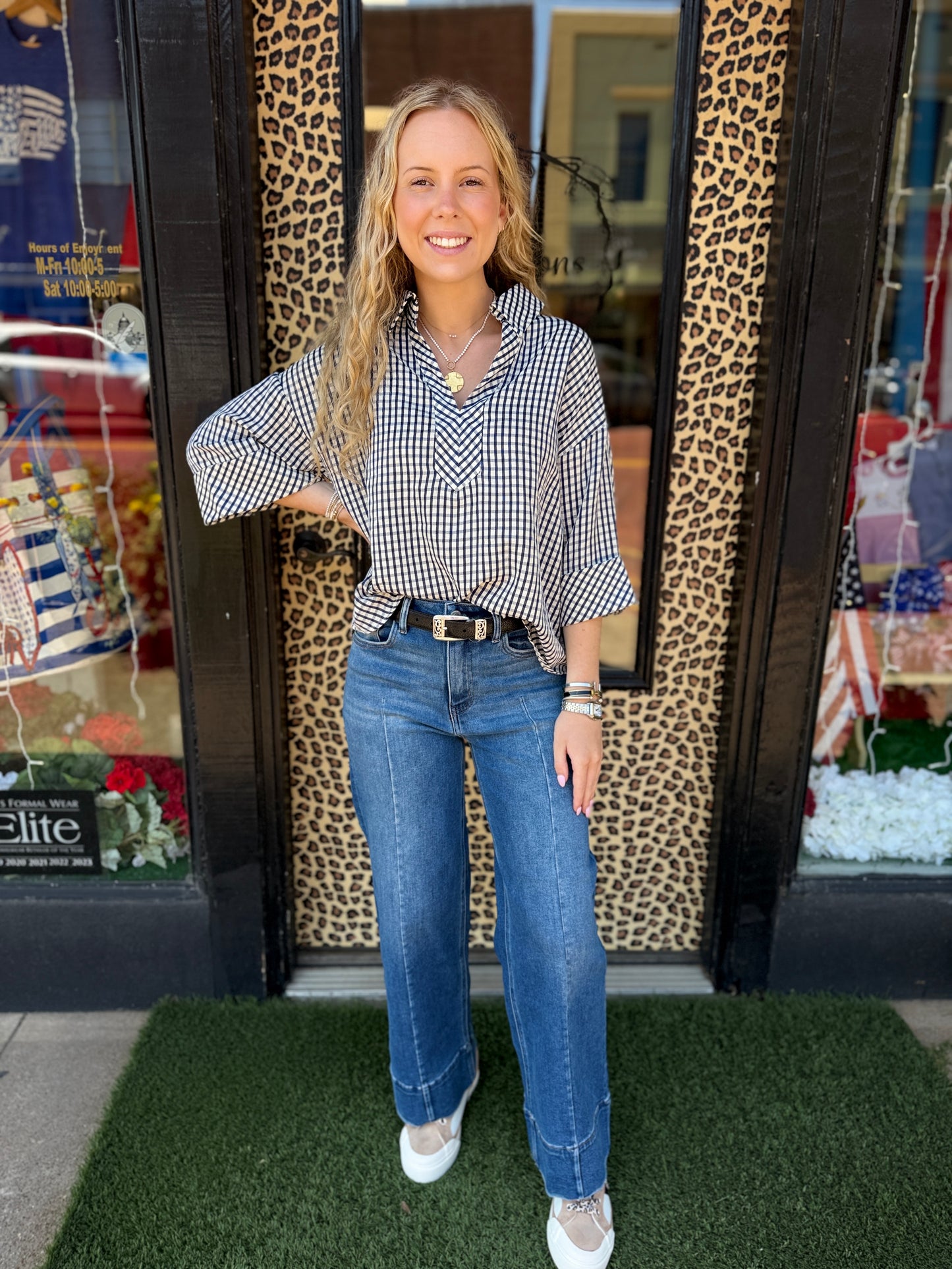 Navy For Us Top