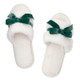 Plush Velvet Bow Slippers