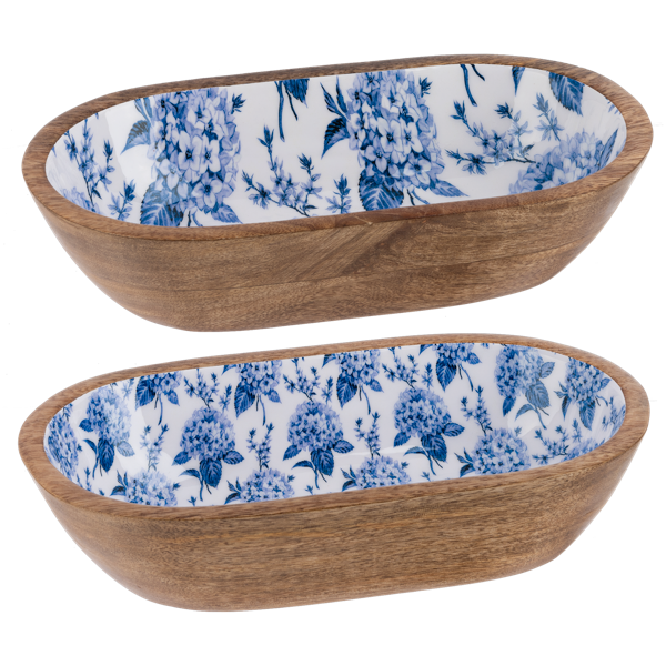 Oval Hydrangea Serving Bowl