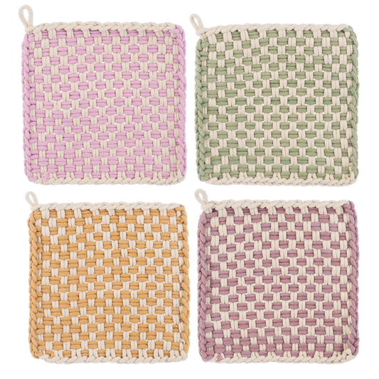 Cotton Crochet Check Pot Holder