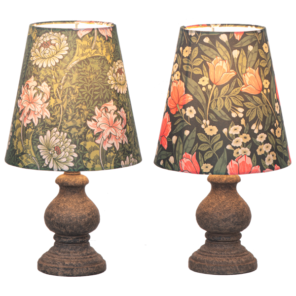 Green Floral Accent Lamp